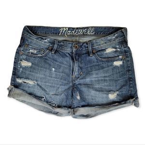 Madewell Distressed Denim Shorts Size 29 Inch Waist